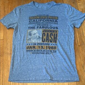 GAP Blue Johnny Cash‎ Graphic Tee Size M